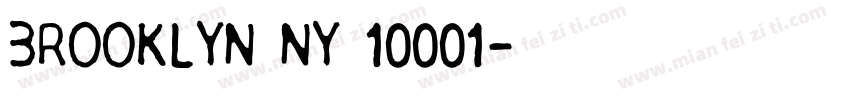 BROOKLYN NY 10001字体转换